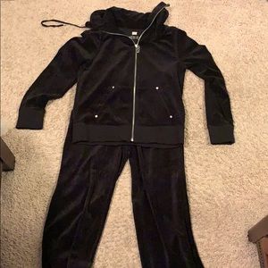Michael Kors black velour sweat suit